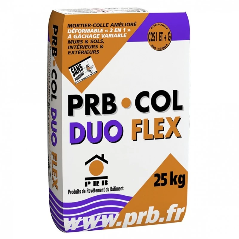 Colle Carrelage Duo Flex Gris - Côté Sol